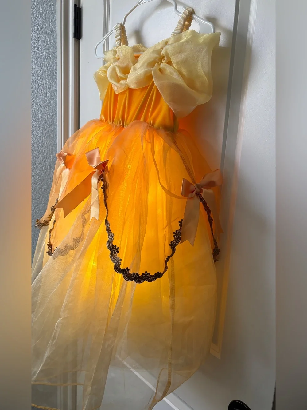 Princess Light-Up Yellow Girls' Costume Dress